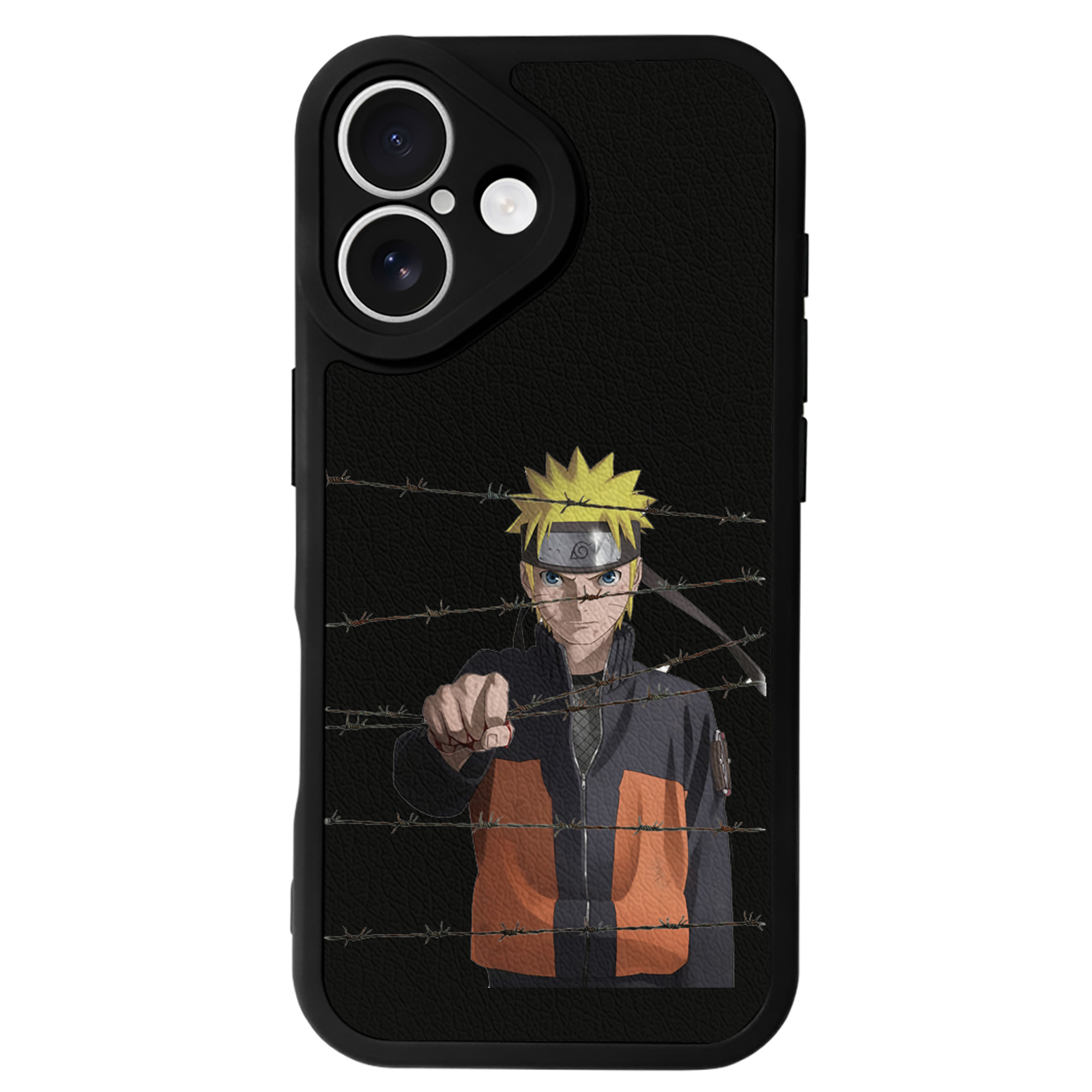 （画像用） NARUTO -ナルト- うずまき ナルト Uzumaki Naruto 【iPhone 16シリーズ対応】シリコンスマホケース（レザー調） 材質：シリコン